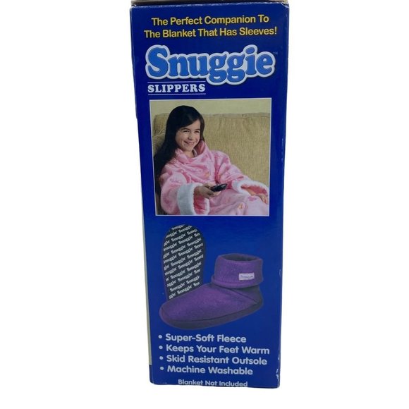Snuggie Girls Kids Pink Slippers NEW in Box Fleece Size Medium 13–1 Super Soft - Picture 5 of 7